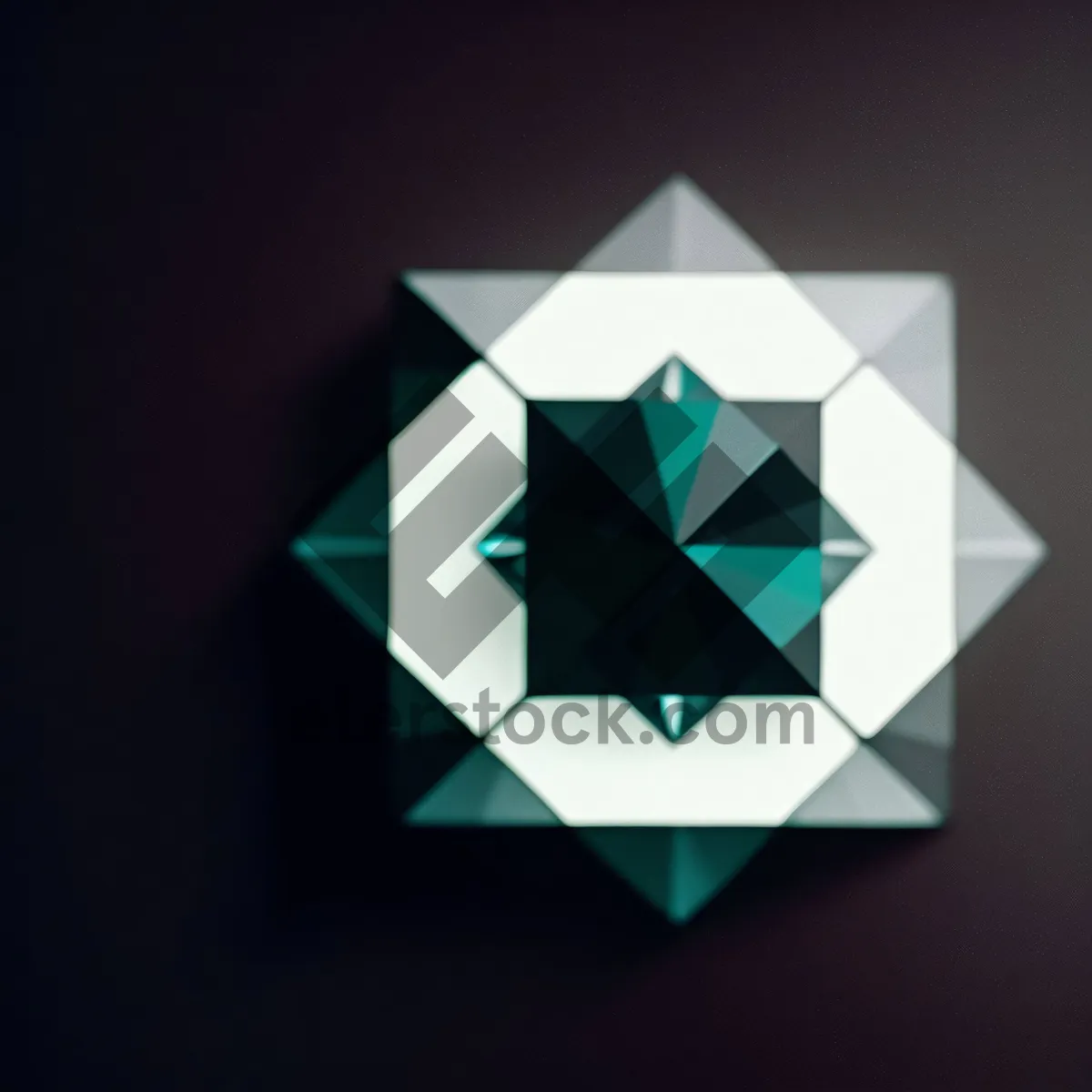 Picture of Solid Gem Glass Icon in 3D Graphic Design