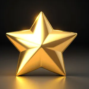 Sparkling 3D Star Symbol Design