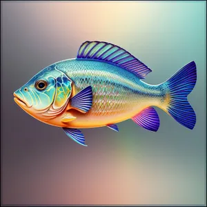 Vibrant Goldfish Swimming in Tropical Aquarium