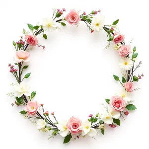 Floral Ornate Decorative Border in Retro Style