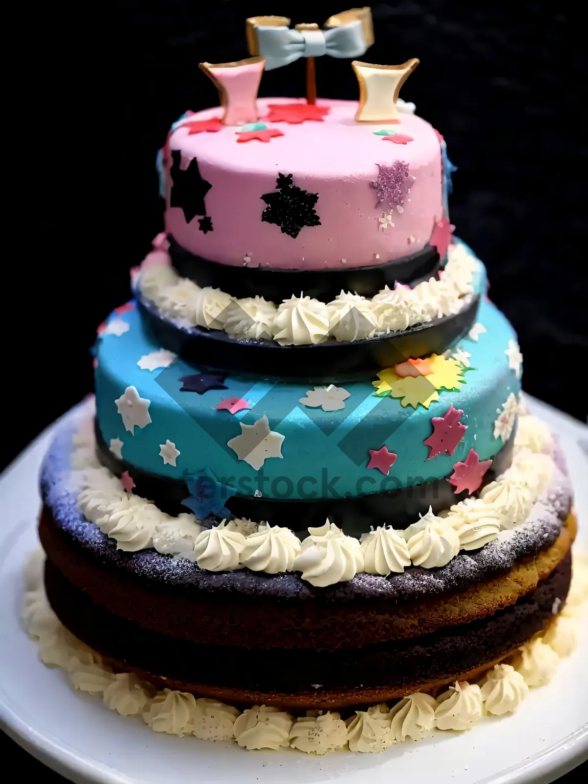 Picture of Delightful Pink Birthday Cupcake with Decadent Frosting