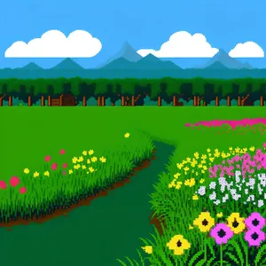 Serene Summer Sky Over Vast Green Meadow
