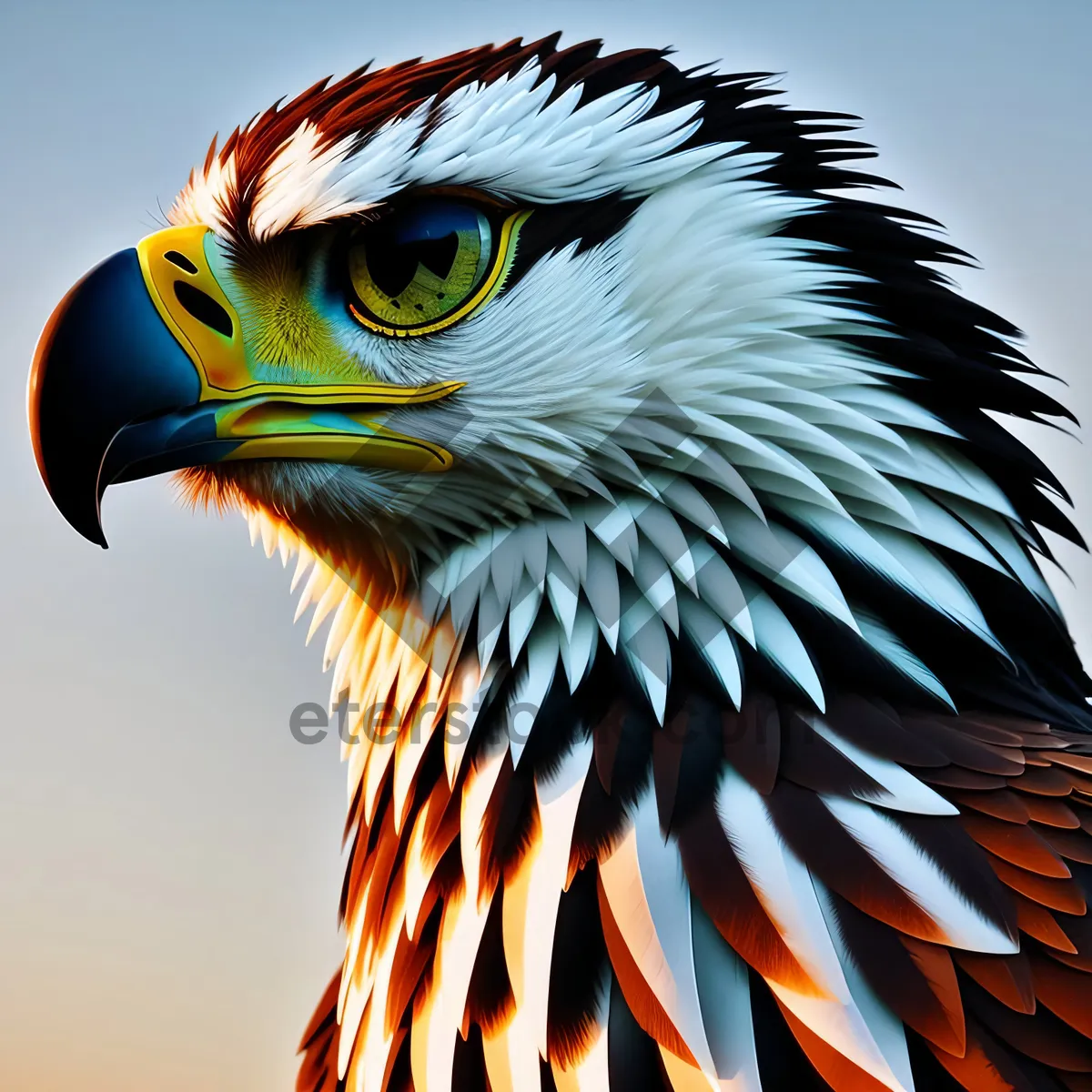 Picture of Predator's Ferocious Gaze: Eagle's Piercing Eyes