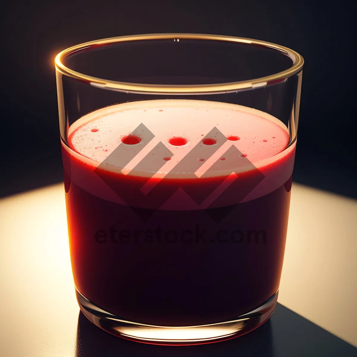 Picture of Refreshing Cocktail in Glass with Syrup