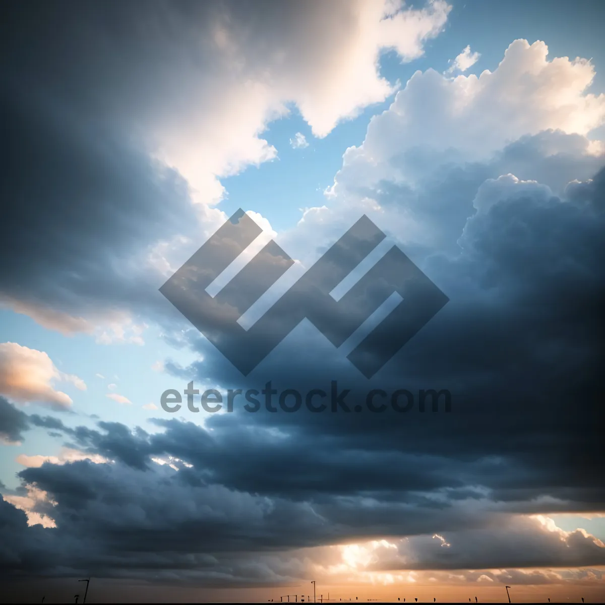 Picture of Radiant Sunset over Serene Ocean Landscape