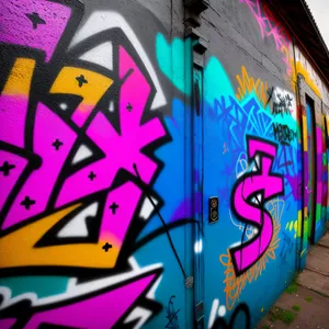 Colorful Street Art Graffito Decoration
