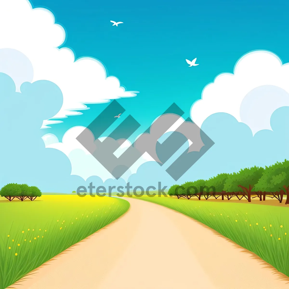 Picture of Serene Summer Oak Landscape in Countryside