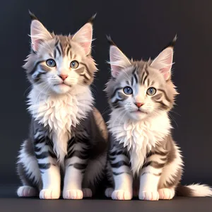 Playful Gray Tabby Kitten with Adorable Whiskers