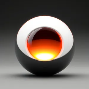 Shiny Glass Button Set: Orange Round Icons