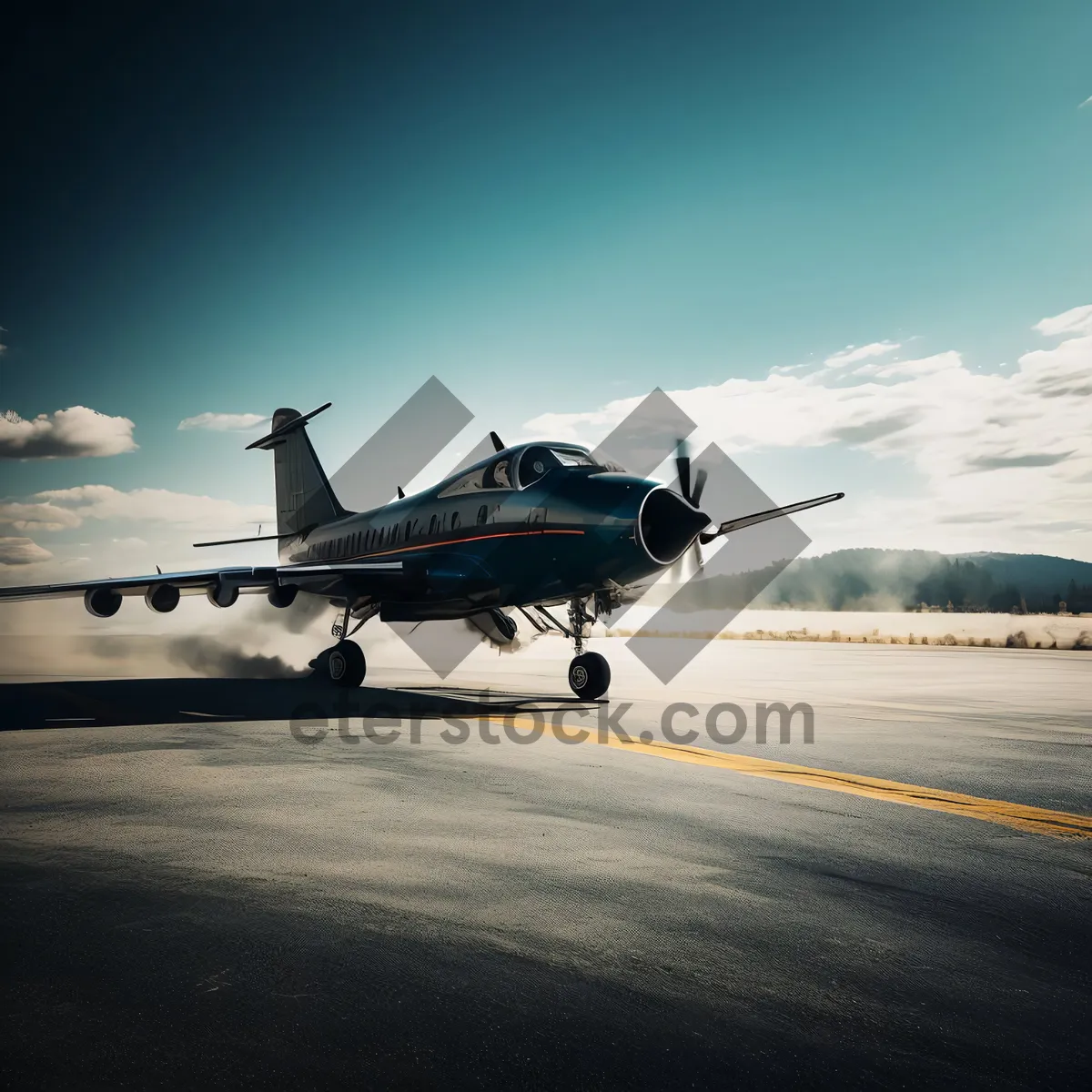 Picture of Jet airplane in the sky during flight