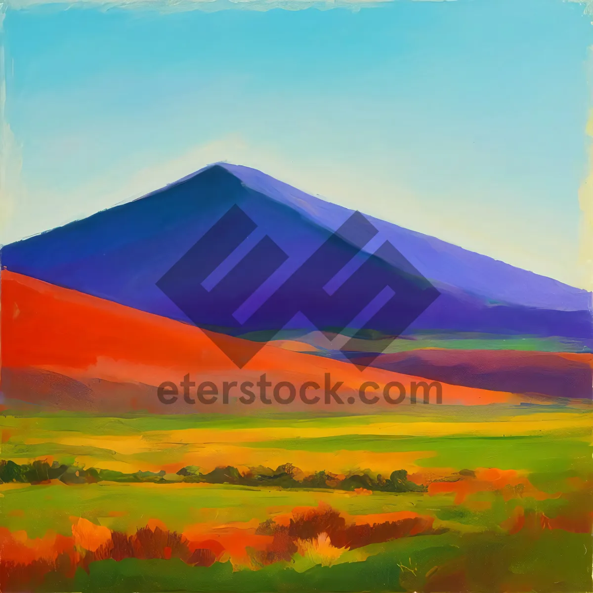 Picture of Golden Horizon: Sunlit Meadow in the Countryside
