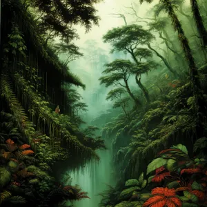 Tropical Rainforest Canopy - Lush Green Foliage