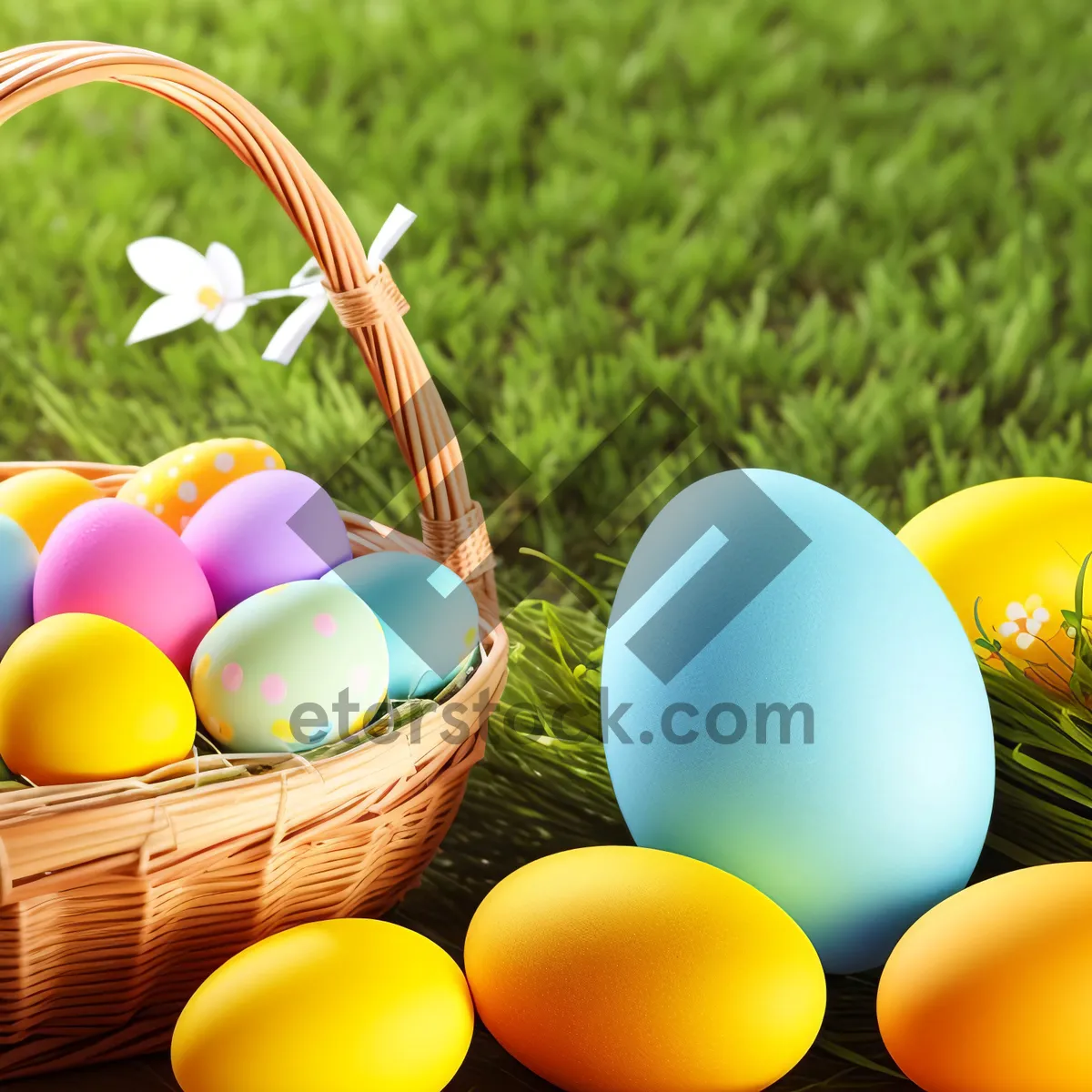 Picture of Colorful Easter Egg Ball Decorations