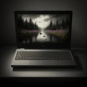 Portable laptop with sleek silver design