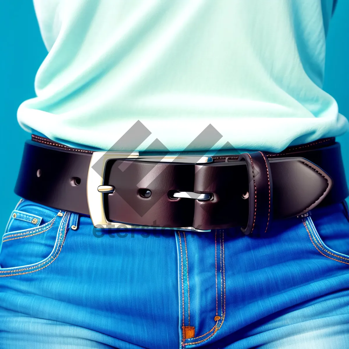 Picture of Jeans Pocket Buckle Fastener: Stylish Pants Restraint Device