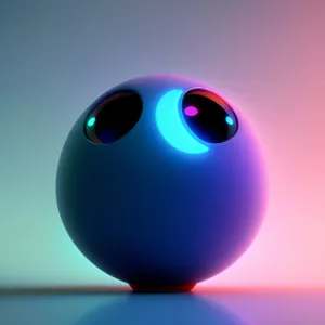 Vibrant Glowing Round Button Icon