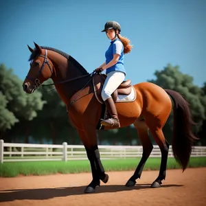 Thoroughbred Stallion in Equestrian Competition