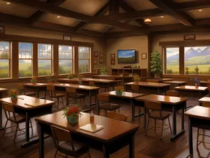 Modern restaurant interior design with luxury furniture.