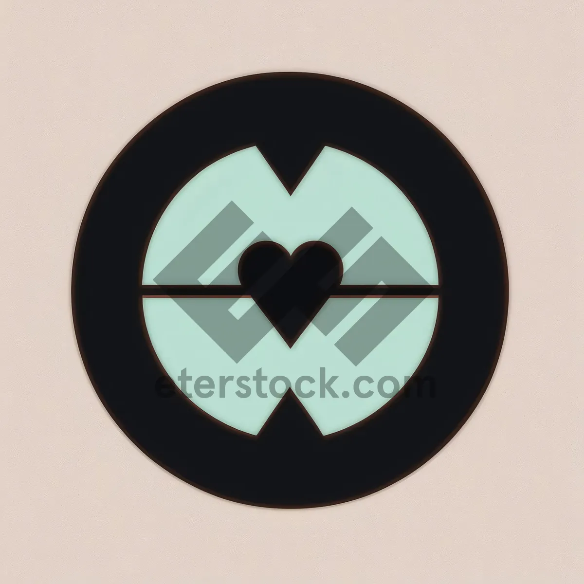 Picture of Black Hazard Button Icon: Round Danger Sign