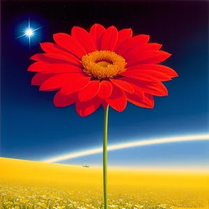Vibrant Sunflower Blossom Under Bright Sunny Sky