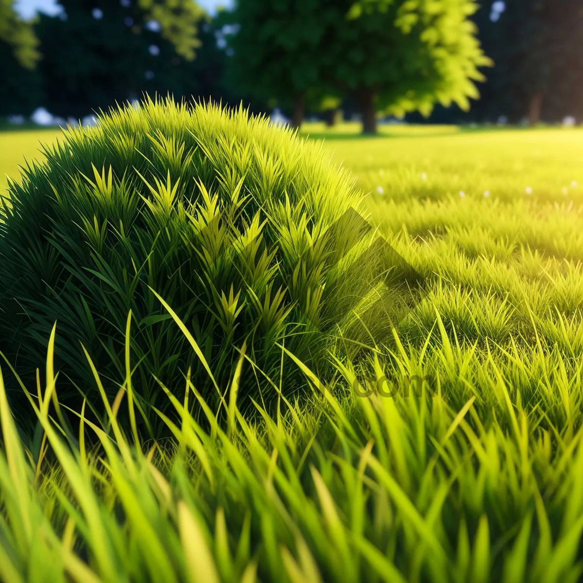 Picture of Gorgeous Wheat Field in Vibrant Summer.