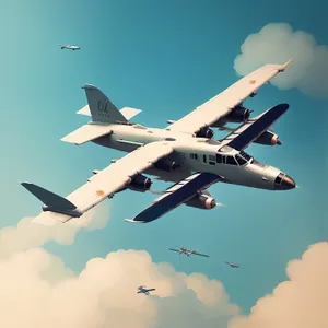 Fast military aircraft flying through the sky