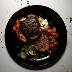 Grilled Beef and Black Bean Salad with Pepper Sauce