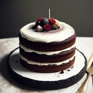 Delicious berry cupcake with creamy icing and mint garnish.