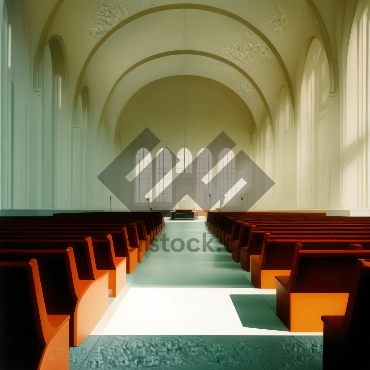 Picture of Grand Hall: A Glorious Historic Room with Reverent Light