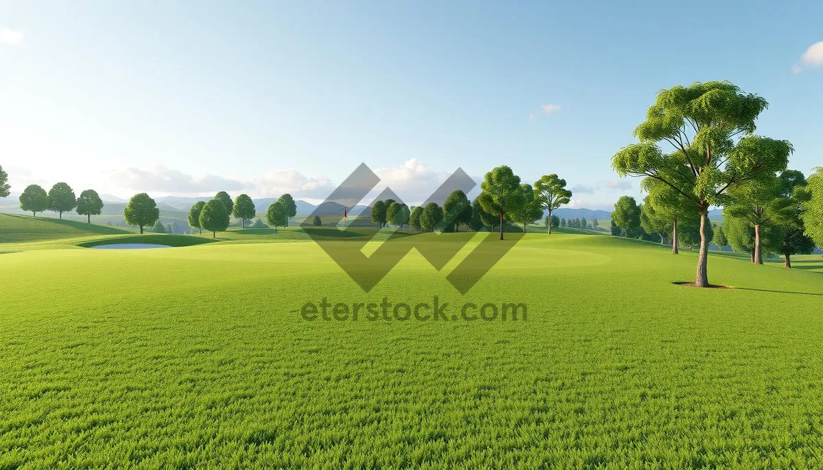 Picture of Sunny Rice Fields Under Clear Blue Skies