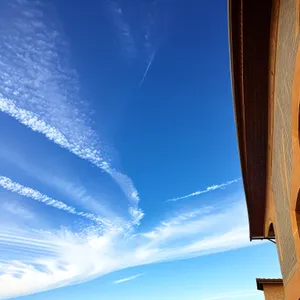 Vibrant Sky: Futuristic Energy Beam in Shiny Space