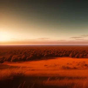 Golden Sunset Over Coastal Dunes