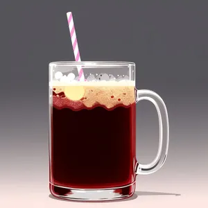 Refreshing Espresso with Foam in Glass Mug