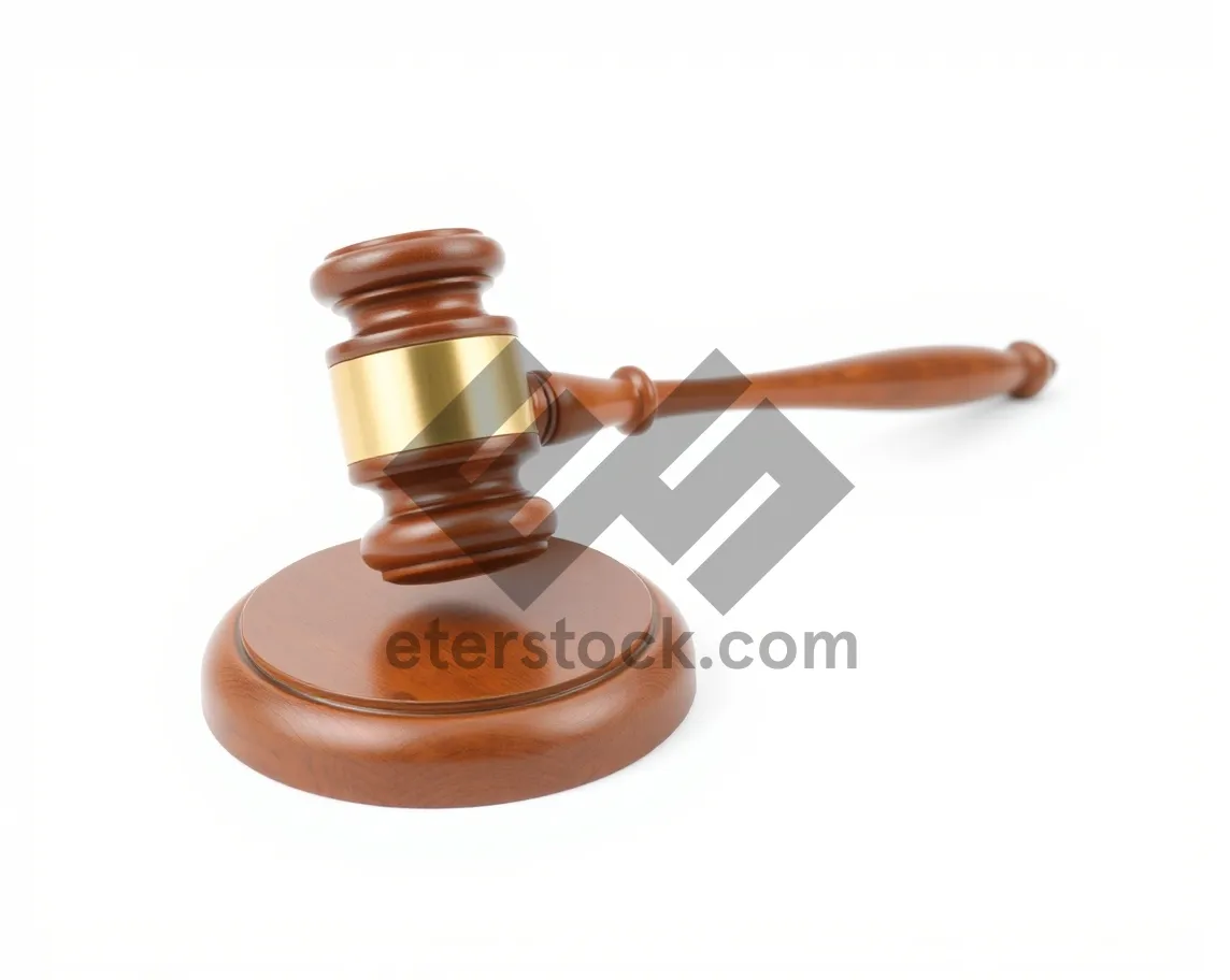 Picture of Wooden gavel on legal court table