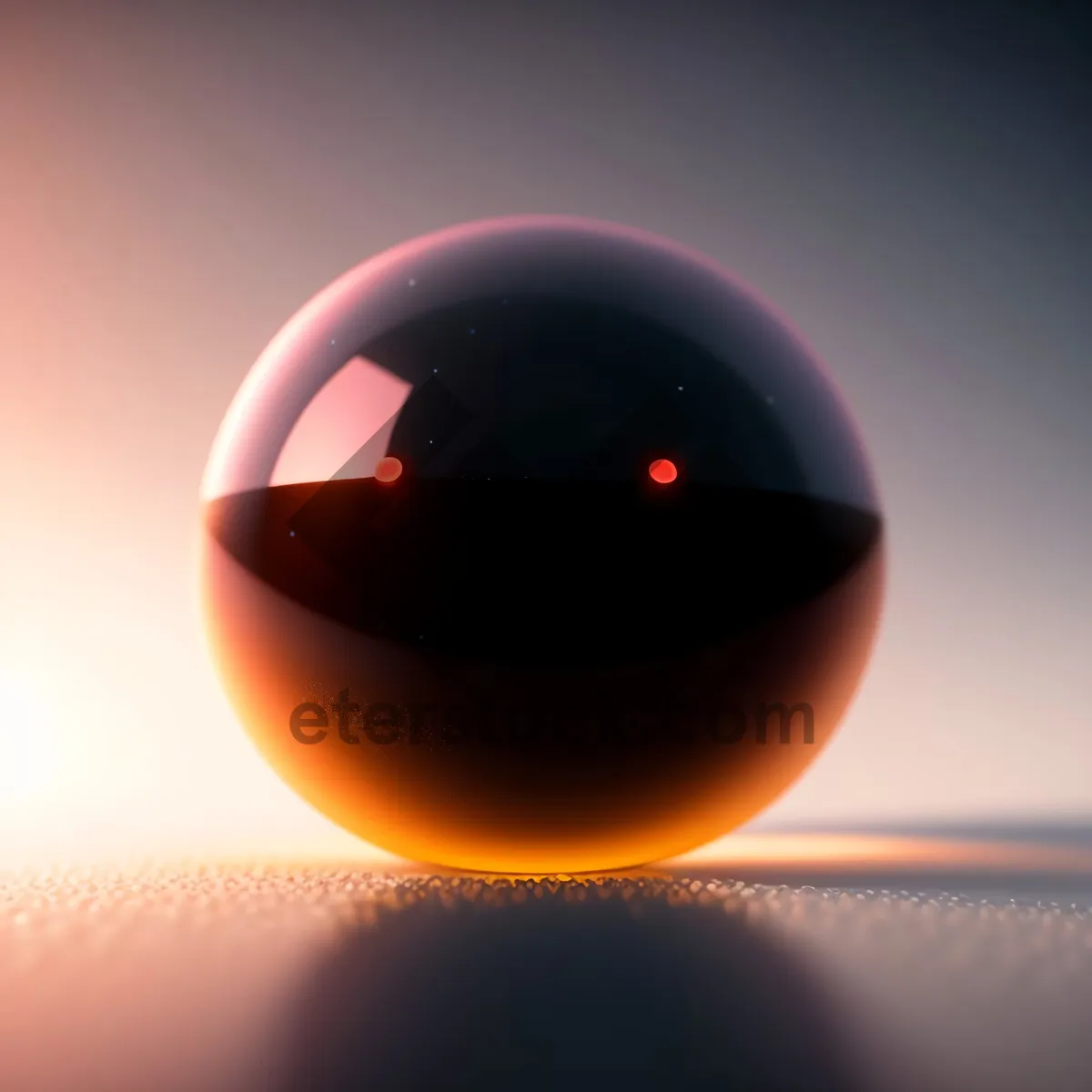 Picture of Red Wine Sphere on Earth's Glass