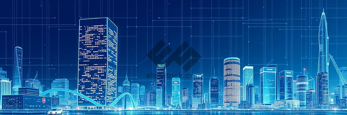 Picture of Digital Graphic Art Design with Modern Technology Mosaic