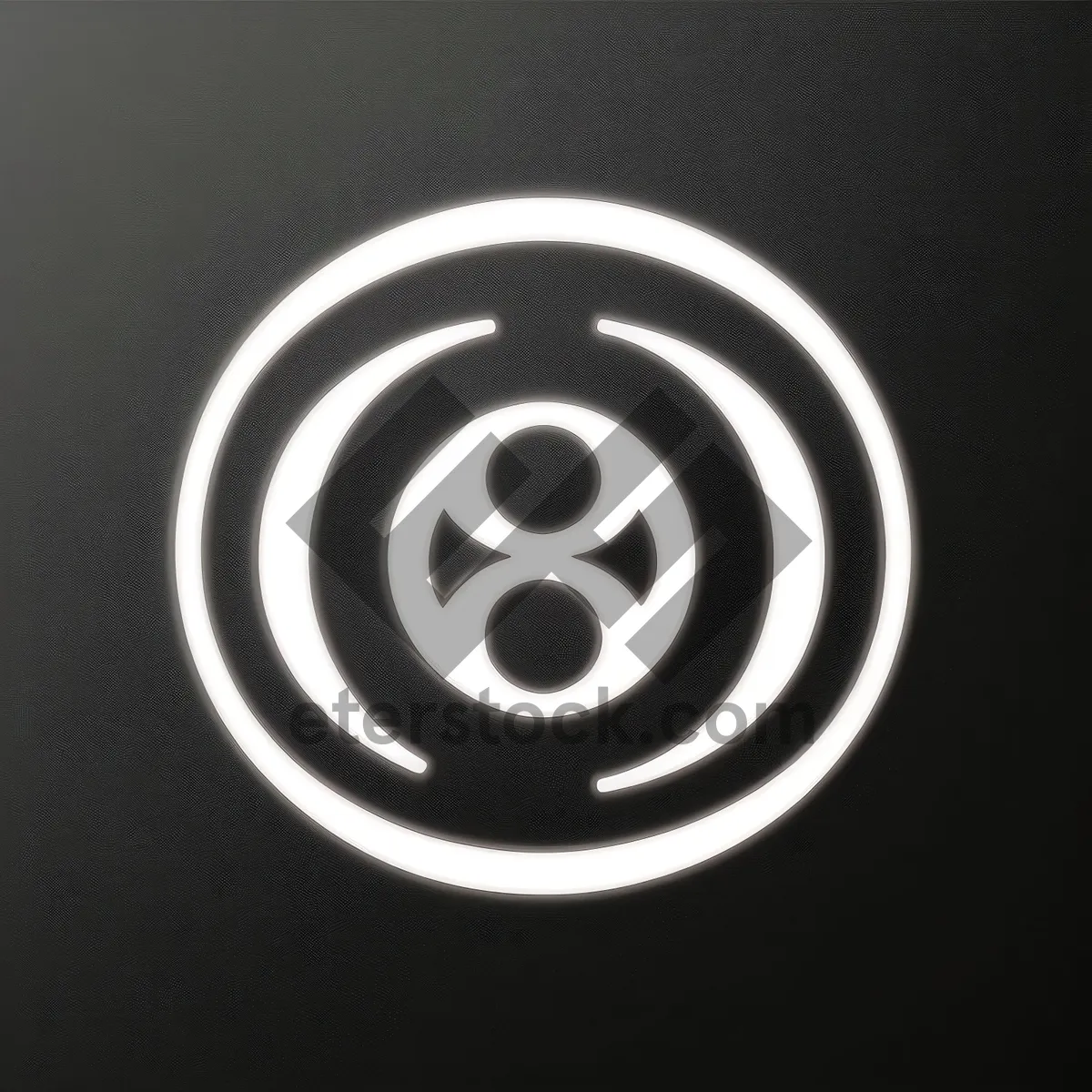 Picture of Sleek Metallic Black Circle: Shining Hole Image