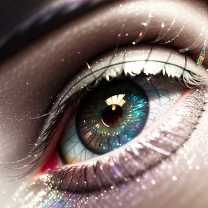 Enhancing Eye Beauty: Close-Up View of Lush Eyelashes