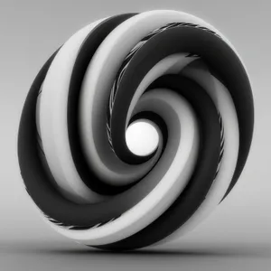 Shiny 3D Digital Graphic Swirl Wallpaper Art