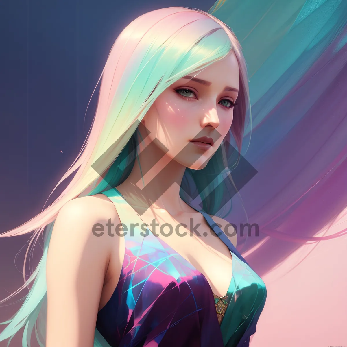 Picture of Blond Beauty: Sensual and Smiling Cover Girl Model