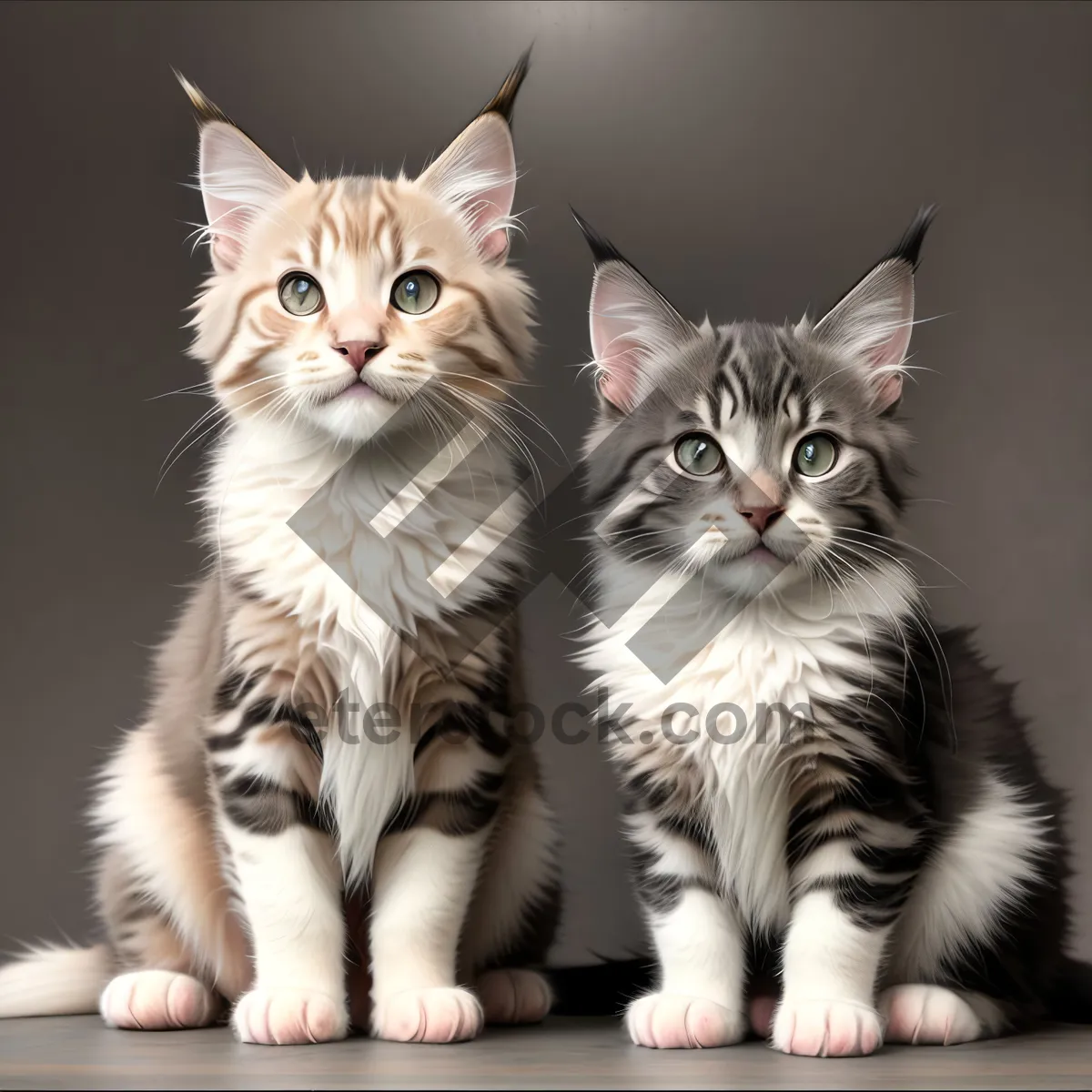 Picture of Furry Tabby Kitten with Curious Eyes