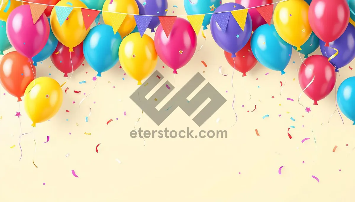 Picture of Colorful birthday balloon party celebration