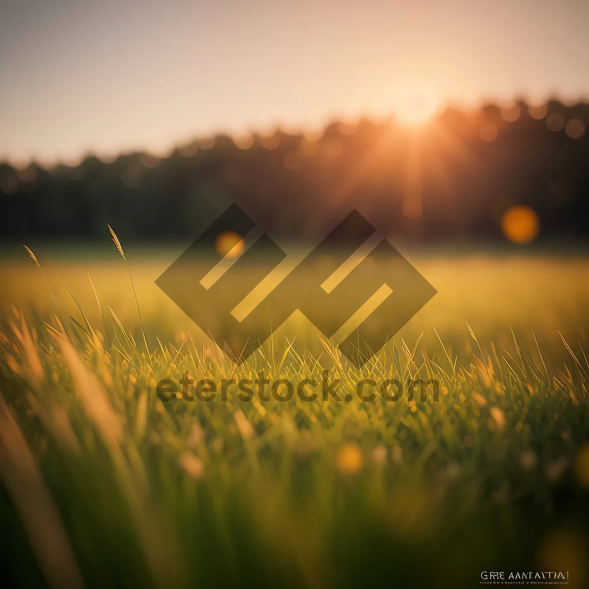 Picture of Rural wheat field basked in golden sunlight