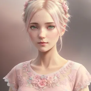 Blond Beauty with Sensual Makeup and Elegant Style