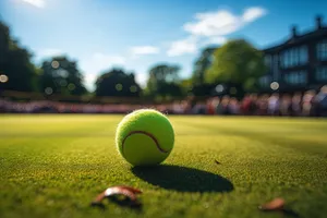 Sport equipment on grass field for competitive game