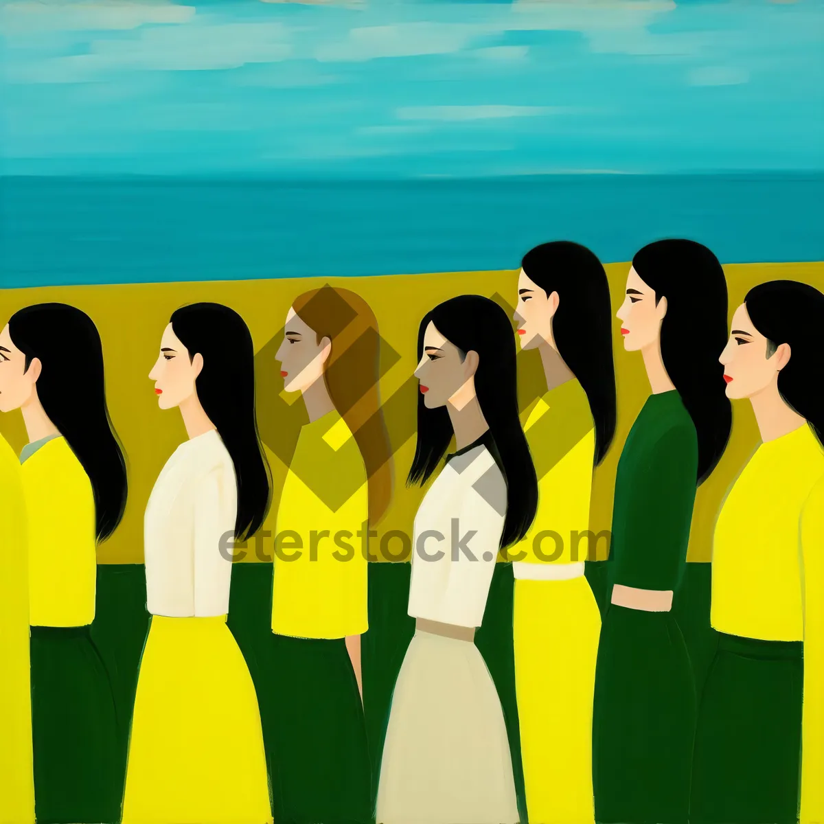 Picture of Silhouette of corporate businessmen in teamwork meeting