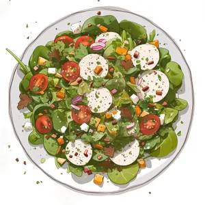 Delicious Healthy Gourmet Vegetable Salad Tray