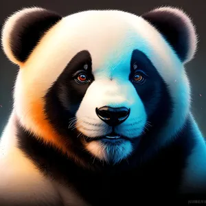Adorable Black and White Giant Panda Bear