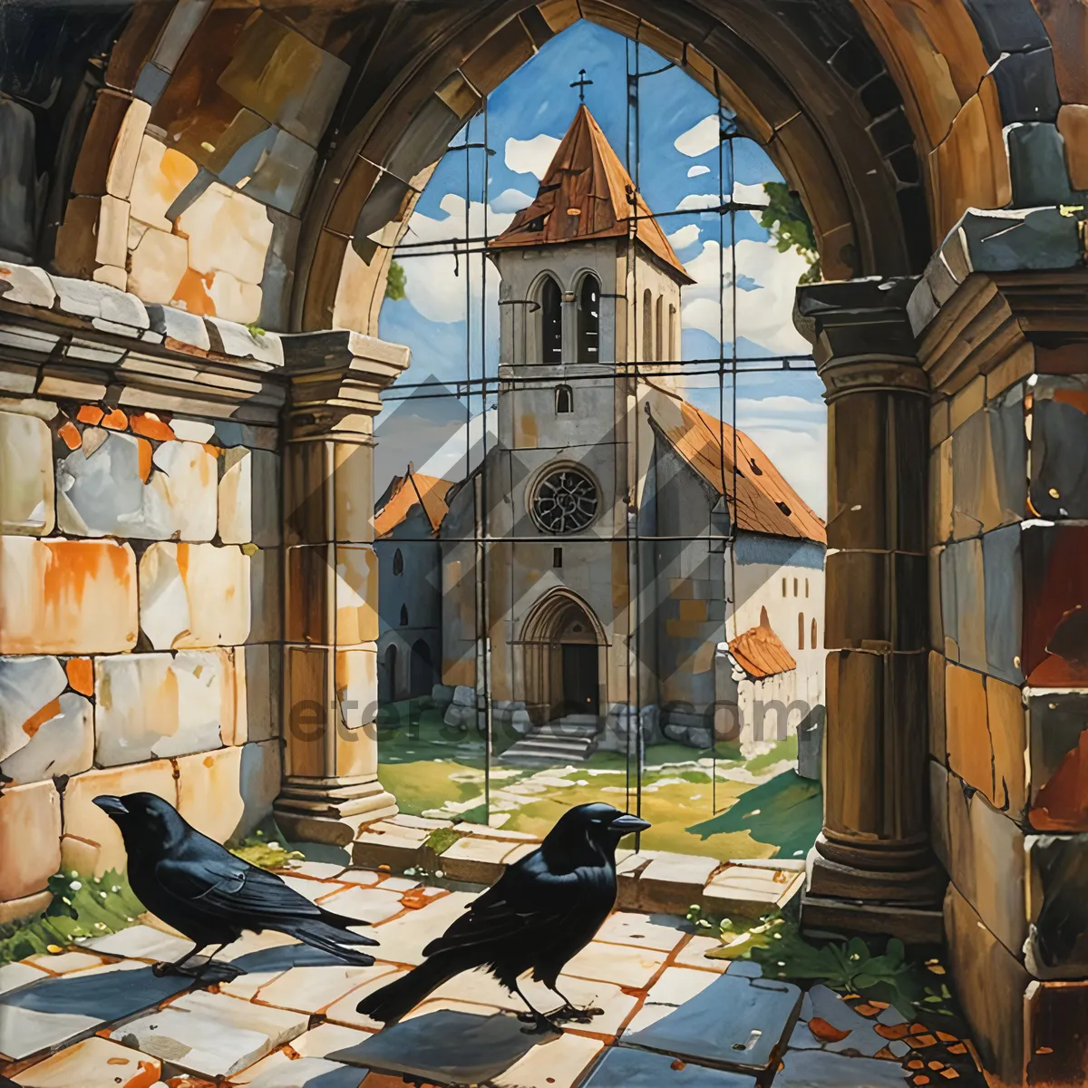 Picture of Historic Cathedral Altar in Old City Landmark