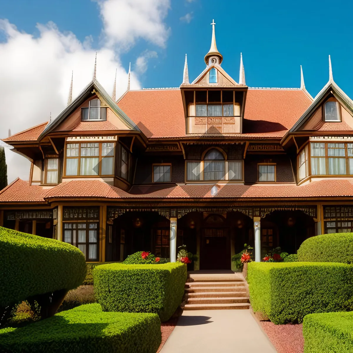 Picture of Old Brick Villa with Majestic Roof